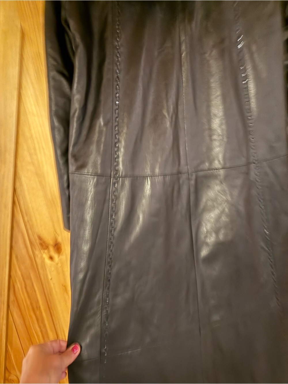 Rocco D’Amelio by Dero Full Length Leather and Fur Coat Retail $3500 - Picture 13 of 13